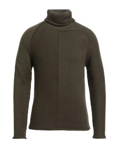 Brian Dales Man Turtleneck Military Green Size M Wool, Acrylic