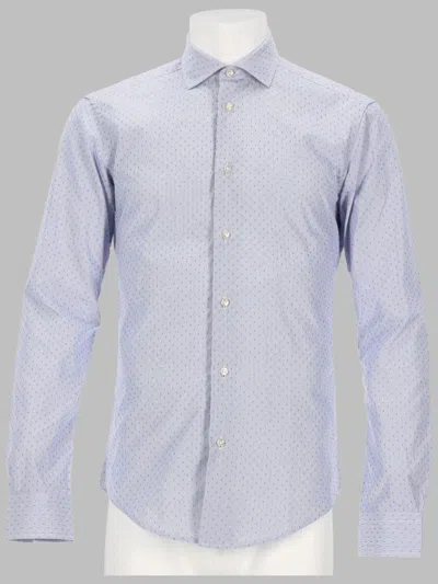 Brian Dales Men's Cotton Shirt In Baby Blue