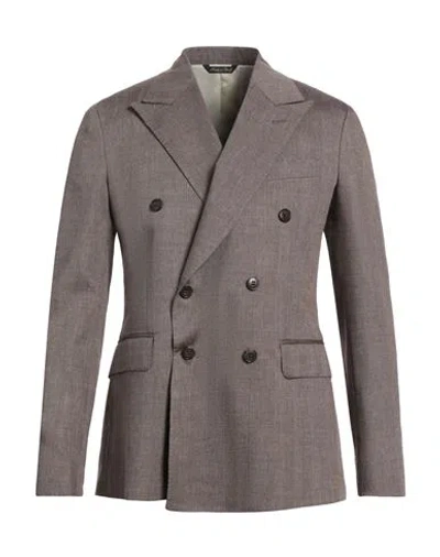 Brian Dales Natural Low Impact Man Blazer Chocolate Brown Size 42 Linen, Wool