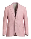 Brian Dales Natural Low Impact Man Blazer Pink Size 38 Linen In Pink