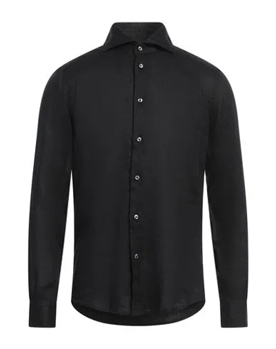 Brian Dales Natural Low Impact Man Shirt Black Size 17 ½ Linen