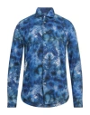 Brian Dales Natural Low Impact Man Shirt Blue Size 16 ½ Linen, Cotton In Blue