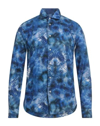 Brian Dales Natural Low Impact Man Shirt Blue Size 16 ½ Linen, Cotton