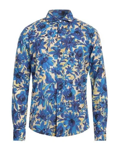 Brian Dales Natural Low Impact Man Shirt Blue Size 17 Linen