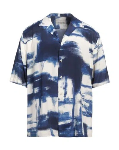 Brian Dales Natural Low Impact Man Shirt Blue Size 17 Viscose