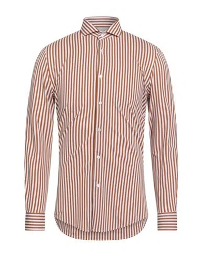 Brian Dales Natural Low Impact Man Shirt Camel Size 16 Polyamide, Elastane In Sand