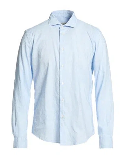 Brian Dales Natural Low Impact Man Shirt Light Blue Size 16 ½ Linen, Elastane