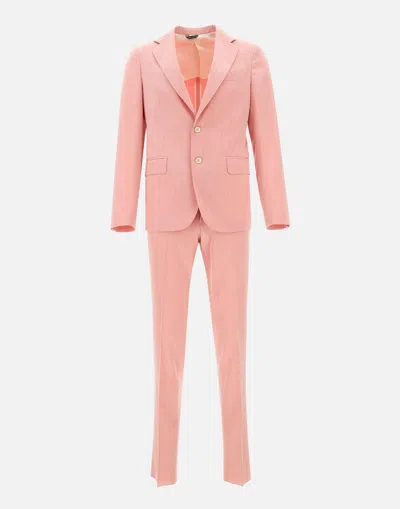 Brian Dales Cool Wool Pink Striped Suit