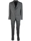 Brian Dales Pinstriped Suit In Grey