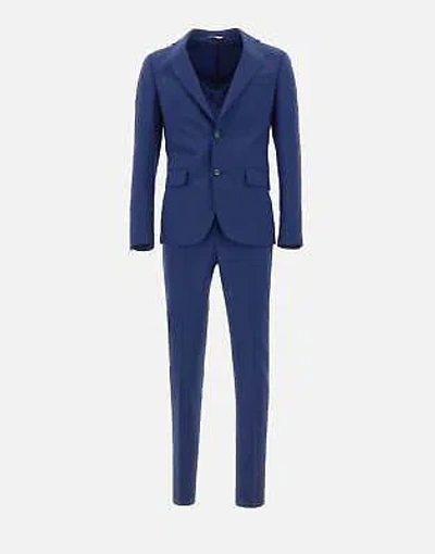 Pre-owned Brian Dales Royal Blue Wool Two-piece Suit 100% Original