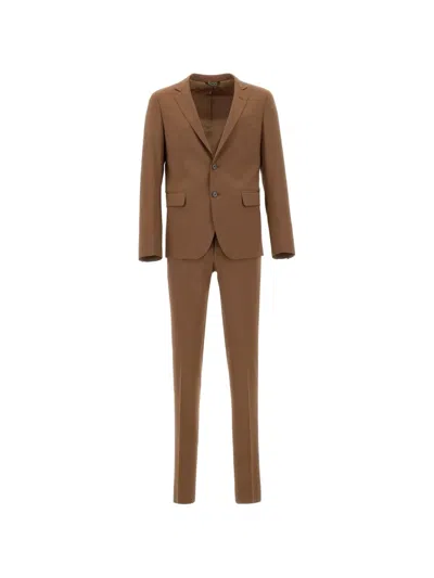 Brian Dales Single Breasted Suit In Brown