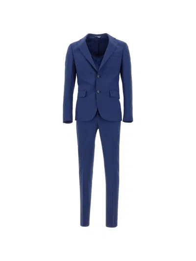 Brian Dales Slim-fit Single Breasted Suit In Blue