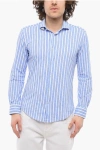 Shop Brian Dales Striped Casual Shirt With Spread Collar
