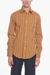 Brian Dales Striped Shirt With Spread Collar