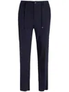 Brian Dales Drawstring Tailored Trousers In Blue