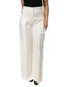 Brian Dales Viscose Linen Wide Leg Palazzo Womens Pants In White