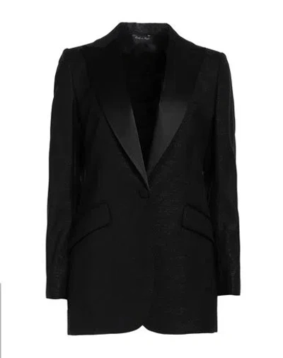 Brian Dales Woman Blazer Black Size 8 Polyester, Wool, Elastane