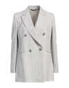 Brian Dales Woman Blazer Light Grey Size 8 Wool In Grey
