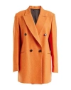 BRIAN DALES BRIAN DALES WOMAN BLAZER ORANGE SIZE 10 WOOL, POLYAMIDE, ELASTANE