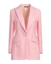 Brian Dales Woman Blazer Pink Size 6 Linen, Polyamide
