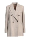 Brian Dales Woman Blazer Sand Size 8 Wool In Beige