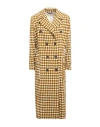 Brian Dales Woman Coat Khaki Size 10 Wool In Yellow