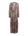 Brian Dales Woman Maxi Dress Burgundy Size 6 Viscose
