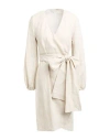 Brian Dales Woman Mini Dress Beige Size 6 Linen In Pink