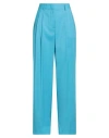 Brian Dales Woman Pants Azure Size 10 Wool In Blue