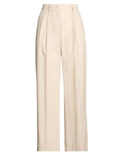 Brian Dales Woman Pants Beige Size 10 Wool In White