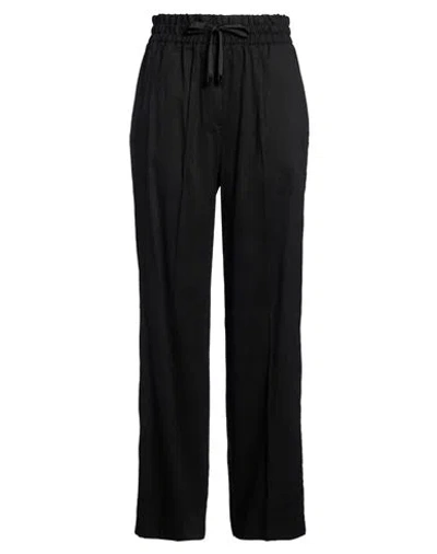 Brian Dales Woman Pants Black Size 12 Linen, Viscose, Elastane