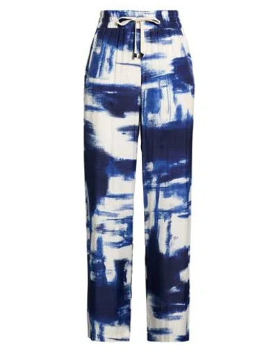 Brian Dales Woman Pants Blue Size 12 Viscose In Multi