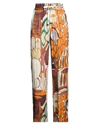 Brian Dales Woman Pants Brown Size 4 Viscose In Multi