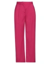 Brian Dales Woman Pants Fuchsia Size 10 Wool In Pink