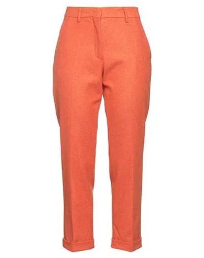Brian Dales Woman Pants Orange Size 8 Wool, Polyamide, Elastane