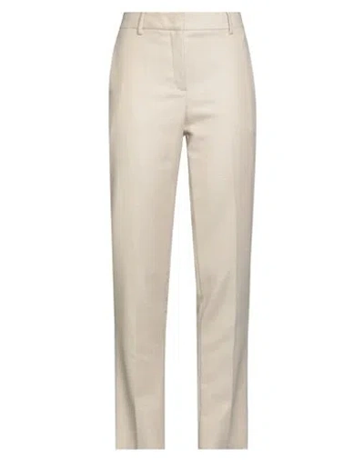 Brian Dales Woman Pants Sand Size 10 Wool, Silk, Linen, Cashmere, Elastane In Neutral