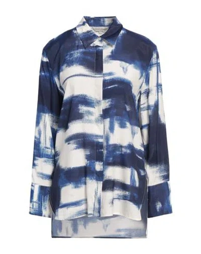 Brian Dales Woman Shirt Blue Size 10 Viscose
