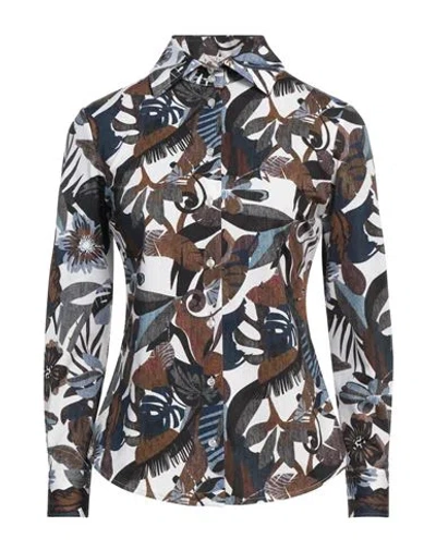 Brian Dales Woman Shirt Chocolate Brown Size 10 Polyamide, Elastane