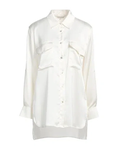 Brian Dales Woman Shirt Ivory Size 8 Polyester In White