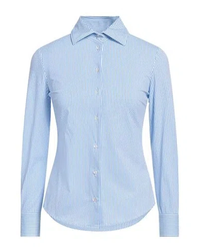 Brian Dales Woman Shirt Light Blue Size 8 Polyamide, Elastane