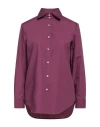 Brian Dales Woman Shirt Mauve Size 4 Cotton In Purple