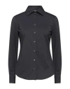 Brian Dales Woman Shirt Midnight Blue Size 12 Cotton, Polyamide, Elastane In Blue