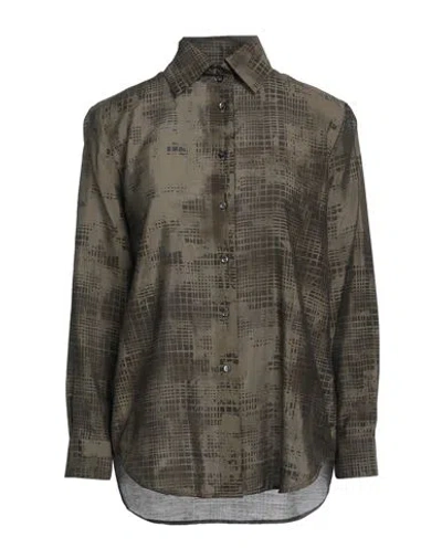 Brian Dales Woman Shirt Military Green Size 2 Modal, Polyamide
