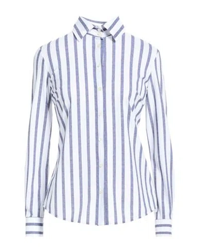 Brian Dales Woman Shirt Navy Size 14 Polyamide, Elastane In Navy Blue