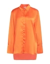 Brian Dales Woman Shirt Orange Size 6 Polyester