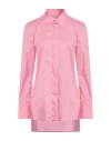 Brian Dales Woman Shirt Pink Size 6 Cotton, Polyamide, Elastane In Pink