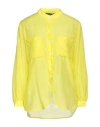 Brian Dales Woman Shirt Yellow Size 6 Cotton, Silk In Yellow
