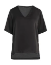 Brian Dales Woman Top Black Size 12 Polyester In Black