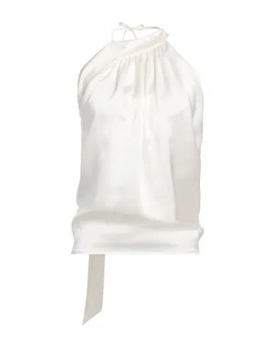 Brian Dales Woman Top Ivory Size 8 Polyester In White