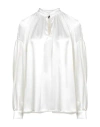 Brian Dales Woman Top White Size 10 Polyester, Elastane In White